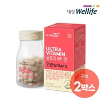 대상웰라이프 울트라비타민 우먼 1200mg x 60정 x 2박스, 상세설명 참조, 없음