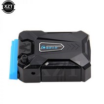 노트북쿨러 최신 흡입식 외부 노트북 쿨러 고성능 usb 팬 터빈 기술 냉각 기능, Black