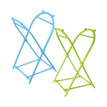 베스트원 간편 접이식 간이 비닐 분리수거 휴지통 비닐봉투 고정대, 1개, 색상랜덤(파랑/연두)