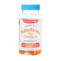 Holland & Barrett 홀랜드 앤 바렛 헬시 키즈 멀티 비타민 플러스 오메가3 오렌지 맛 Multivitamins 30정, 1세트
