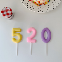 쁘아 파티초 빅 숫자초 이벤트초 예쁜 생일초, 1개, 7