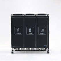 생활특공대 대용량 가정용 재활용 분리수거함 2단 3단 4단, 브라운