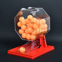 로또 추첨 기계 게임 추첨기 뽑기판 룰렛 가정용 복권 게임기 보드 미니, 레드 스몰에 오렌지 숫자(50구)