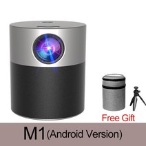 4K 빔 프로젝터 휴대용 캠핑용 crenova m1 mini 프로젝터 풀 hd 9 빔, 안드로이드 버전, 우리 플러그
