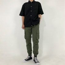 오버핏 스트링 반팔 셔켓