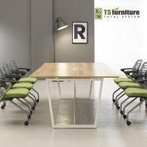 회의용 회의실테이블 멜론사각 사무용 테이블, 4구 콘센트(단품구매X)