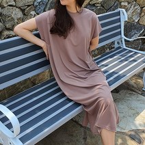 [JUST B]노브라티 와우티 노브라 캡내장 홈웨어 Cool 롱 노브라 와우 원피스