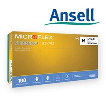 93-743 니트릴장갑 니트릴글러브 마이크로플렉스 수프레노 SUPRENO MICROFLEX SU-INT, MEDIUM, 1개