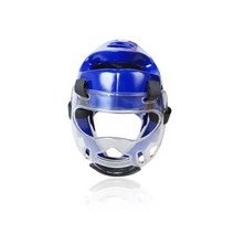 태권도 헬멧 성인 무 싸움 얼굴 마크 머리 권투 MMA 가라데 훈련 기 트 장비 보호, S Height 130-150CM, Blue with Mask