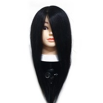 펌 탈색 가능 / 인모 80 동물모 20 연습용 18인치 통가발 / 바이곰 가발