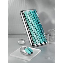 Lofree Lofi 기계식 키보드 도트 키캡 메탈 마우스 세트 골드 핑크, C.로즈골드(키보드+마우스+계산기)(티샤프트), 공식 표준, 차 샤프트