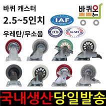바퀴온 캐스터 무소음 인라인 우레탄 고무 회전 고정 브레이크 바퀴 2.5 3 4 5 인치 대차 구루마 달리 카트 끌차 밀차 짐수레 수레 핸드카 핸들카 핸드트럭 운반차, 3인치 무소음인라인(청투명), 토탈락브레이크, 1개