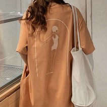 주디앤 여성 여름 백스위밍 오버핏 반팔 롱 원피스 리빙공감