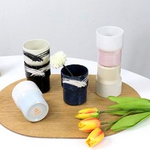 예쁜 일본 도자기 머그컵 6종, 투톤 블루