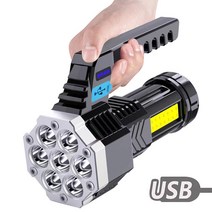 led 초강력 사냥용 써치라이트 후레쉬 LED COB 전구 손전등 방수 4 모드 서치라이트 비즈 야외 비상 낚시 액세서리