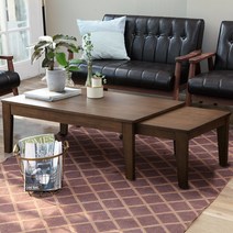 베스트리빙 슬라이딩 확장형 커피 좌식 원목 테이블 2color, 모카브라운