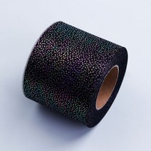 6cm * 5 야드 심포니 실버 도트 메쉬 곱슬 무지개 얇은 명주 그물 액세서리 선물 DIY 공예 파티 웨딩 크리스마스 장식 핑크, 12cm x 5yards, Black