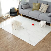 휴팡 양면 6T 사각형 애견매트[미끄럼방지 슬개골보호 강아지매트] 대형 140x200cm 스노우마블