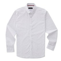 STCO 화이트 슬림핏 컬러도형 올오버 긴팔셔츠 SDSSC04TAW