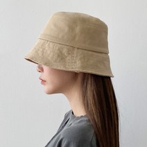 여성 숏챙 코튼 버킷햇 무비 벙거지모자