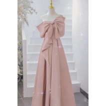 프렌치 진주 빅리본 레드 파티의상 드레스 약혼식 피로연