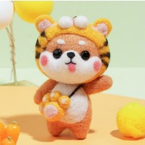 DIY 동물친구 양모펠트 키트(어흥시바견) 인형만들기, 상세페이지 참조
