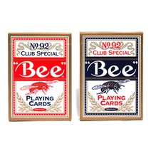 바이시클 BEE 카드 92 클럽 스페셜 종이카드, 색상, 블루