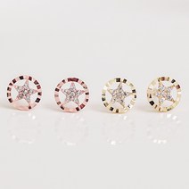 잇츠링 스타 큐빅 14k 귀걸이