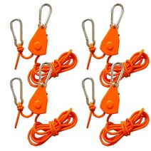 로프라쳇 캠핑 이지스토퍼 1/8인치+타프 스트링 5m 4개 세트, 오렌지 1/8 로프라쳇+5m - 4개 세트