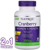 나트롤 Cranberry Fast Dissolve 125mg 타블렛 120정 3통, 1개, 기본