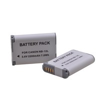 canon legria mini x powershot n100 powershot g1 x mark ii 디지털 카메라용 2200mah nb-12l nb12l nb 12l 리튬 이온, 배터리 2개