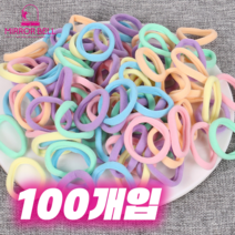 신축성좋은 무매듭 노팁 머리끈 대용량 헤어고무줄 100p