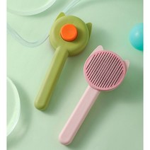 NF 뉴페이스 반려도물 안아픈 원터치 브러쉬, 핑크