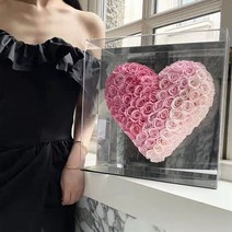 결혼기념일 1주년 선물 곰돌이꽃 장미 곰돌이 a08, 단일사이즈, 35x35x10cm 그라데이션 파우더