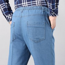 남자 청바지 스판 빅사이즈 일자 청바지 중년남성 캐주얼 스판 고퀄리티 데님팬츠