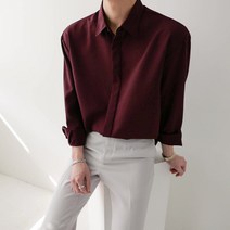 린넨 히든 구김방지 링클프리 무지 오버핏 셔츠(6color)