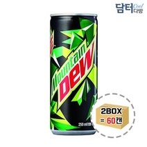 마운틴듀 250ml (30캔) x 2박스 스포츠음료 수분흡수 마라톤음료 대용량 캔 켄 코크 수 두박스 2BOX, 본상품선택