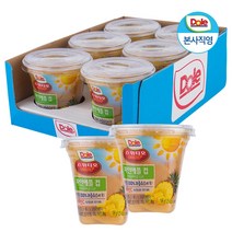 Dole 후룻컵 3종 - 파인애플 망고 복숭아 과일퓨레, 6개