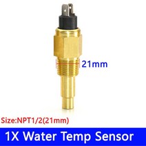 자동차온도게이지 디지털 수온 게이지 온도계 수온계 52mm 빨간색/7 색 백라이트 40 120 섭씨 해양 보트 9-32V, [06] 21mm Sensor