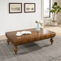 블랑 엔틱 소파테이블 마호가니 원목 좌탁 테이블, 원목테이블(L)