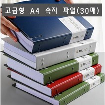 속지화일 고급형 A4 속지 클리어화일 30매, 그린