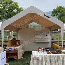 옥상 야외 천막 방수 차광막 캐노피 텐트 그늘막 주차, 3mx3m 아미 그린 캐노피 + 베이지 천