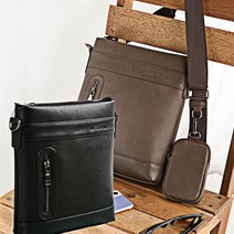 직장인 회사원 남성 미들사이즈 크로스백 남자 대학생 스퀘어 가죽 태블릿 메신저백 가방