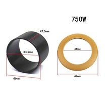 소형콤프레샤 콤프레셔 에어컴프레셔 1 세트 피스톤 실린더 링 키트 진공 펌프 오일 프리 사일런트 음소거 공기 압축기 실린더 슬리브 고무 링 스틸 슬리브 부품, 750w용