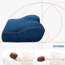 3D 경추 목이 편한 쿠션 메모리폼베개 경추베개추천 일자목베개 기능성베개 수면베개 경추목베개 꿀잠베개 베개추천 목에좋은베개 낮은 편한 낮잠 수면 배게 마약 벼게 잠잘오는 건강 굿잠베개 숙면 코골이베개, 소형ㅡ체크