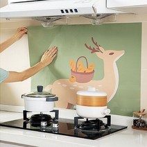 주방 선반 서랍 타일 시공 일러스트 시트지 3장 세트, 대형