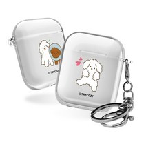 애플 댕댕이와친구들 투명 일체형 에어팟 케이스 1세대/2세대 공용, 구매디자인/일반투명, 에어팟1세대/2세대 공용