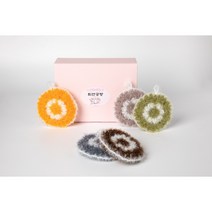 [5+1] 휘연공방 핸드메이드 두겹 메리골드 5p 수세미 세트 사은품 개별포장 빠른배송 선물용 상자 포장, 메리골드 SET