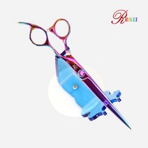 리케이 B-7675 미용 블런트 도장 무지개 민가위 7.5인치