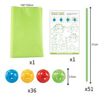 터널형 텐트 키즈 빌딩 요새 건물 성 터널 키트 DIY 3D 놀이 장난감 생일 선물 블록, 87pcs With Tent